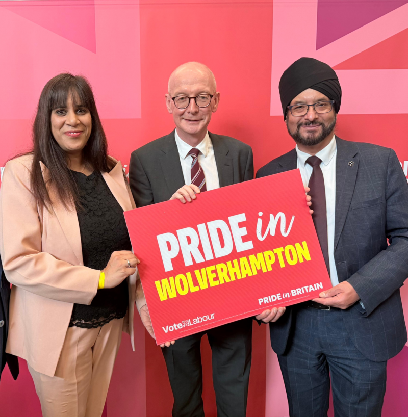 Sureena Brackenridge MP, Pat McFadden MP and Warinder Juss MP